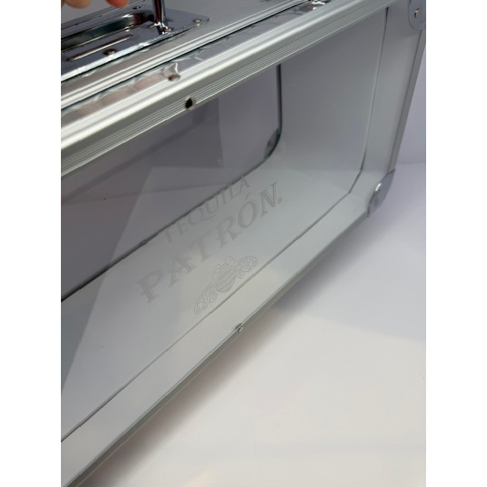 Patron Tequila Aluminum Promo Carry Display Case Clear Window Handle Latches Bee - Picture 10 of 10